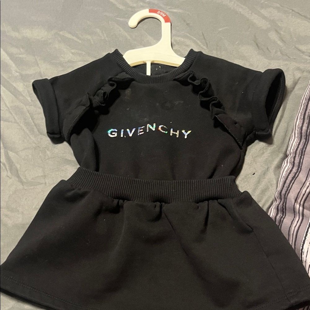 Givenchy Black Baby Dress with Logo